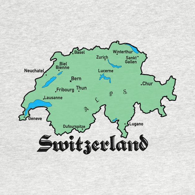 Switzerland Map by ACGraphics